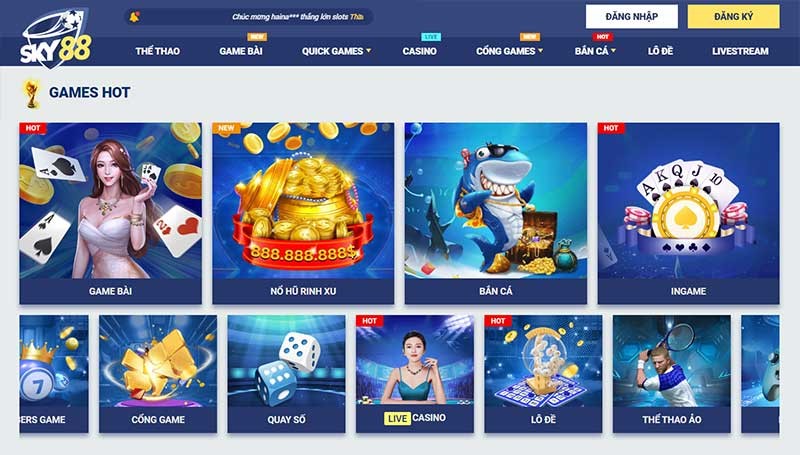 SKY88 - Đẳng cấp của nhà cái cá cược trực tuyến hàng đầu thị trường