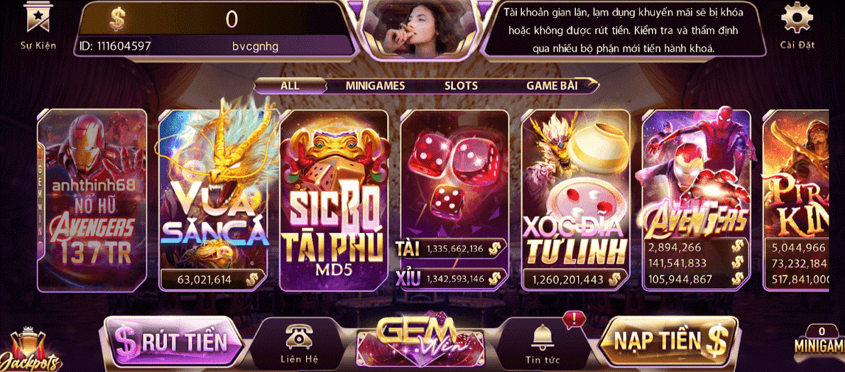 Gemwin - Cổng game đẳng cấp hàng đầu thị trường giải trí