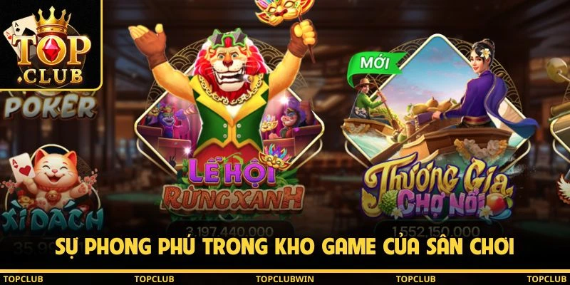 sảnh game bài đẳng cấp topclub - Không gian giải trí top club