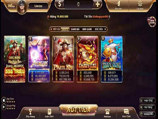 Vua Win có kho game đặc sắc, hấp dẫn